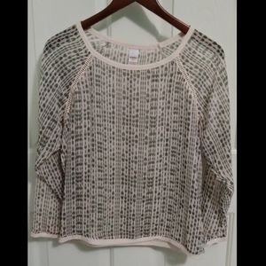 Grey and cream blouse